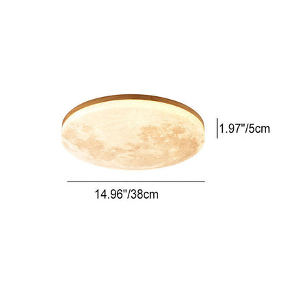 Glowing Moon Ceiling Light With Warm LED Glow