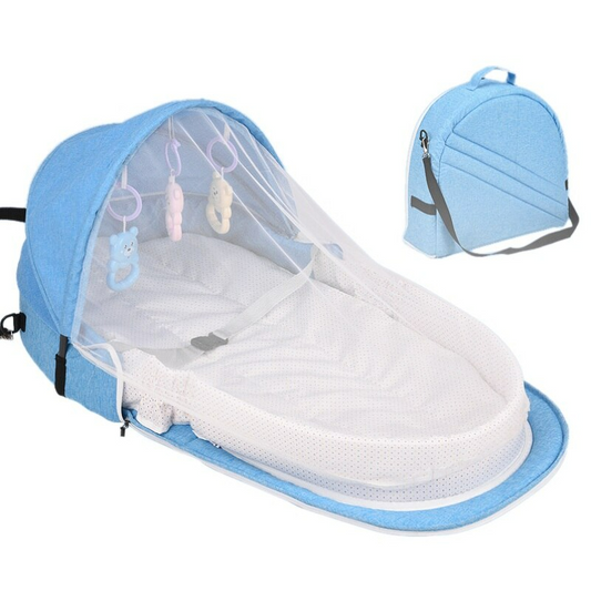 Compact Baby Travel Bed with Canopy - Fesara