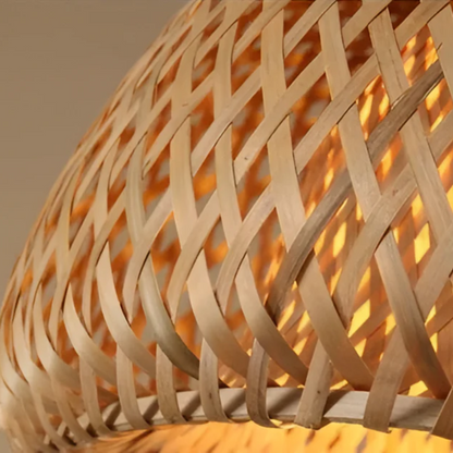 Natural Rattan Hanging Light Fixture