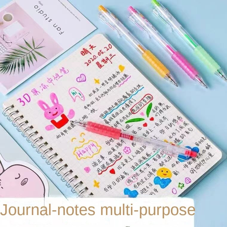 Colorful 3D Gel Pens Set of 12 Bright Colors