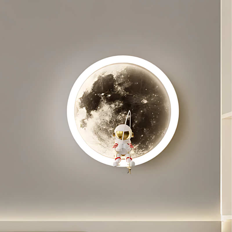 Modern LED Moon Wall Light Fixture
