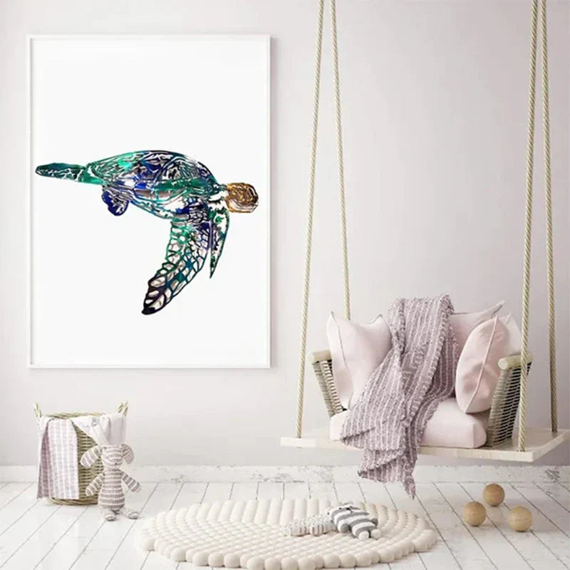 Ocean Animal Metal Decor Ornaments