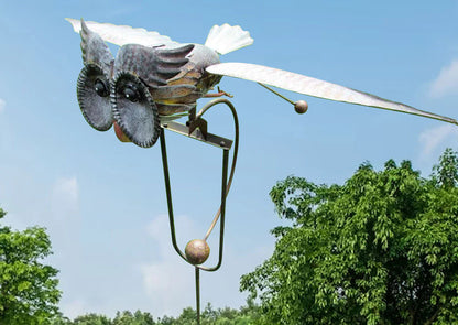 Variant image for Elegant Metal Garden Windmill Sculpture – Movable Wings, Sturdy Weather-Resistant Garden Art for Outdoor Decoration-3