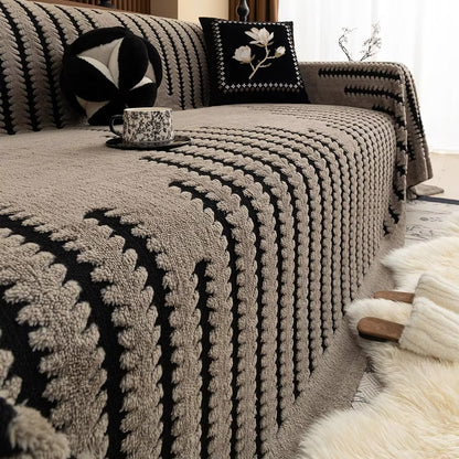 Plush Velvet Sofa Throw with Soft Texture