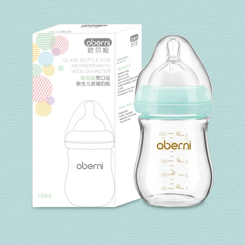 Gentle Baby Bottle with Silicone Nipple - Safe Anti Colic
