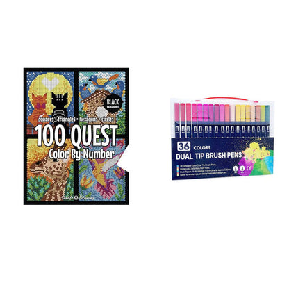 Fun Kids Coloring Book with Numbers and Learning