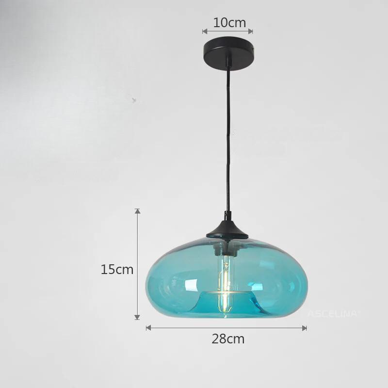Stylish Glass Hanging Lamp in Various Colors