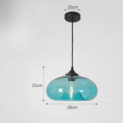 Stylish Glass Hanging Lamp in Various Colors