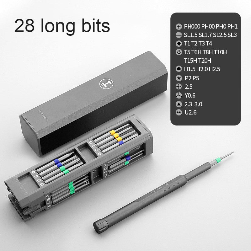Compact Precision Screwdriver Kit with Multiple Bits