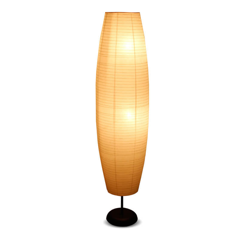 Tall Slim Paper Shade 2-Light Floor Lamp - Fesara