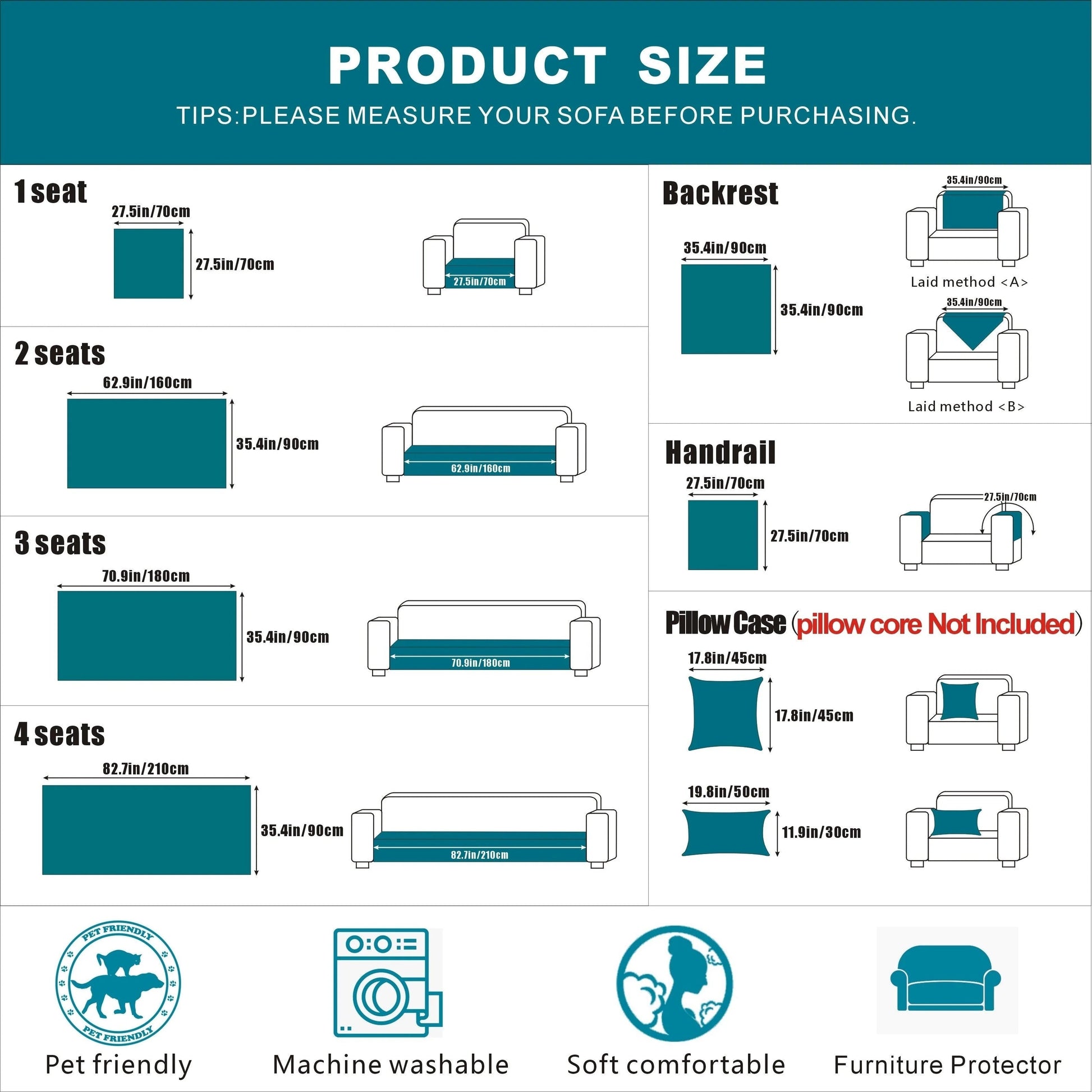 Fesara | Simple Fit Couch Cover - Fesara