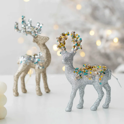 Shimmering Reindeer Christmas Ornament