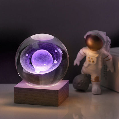 Colorful Cosmic Glass Nightlight Table Lamp