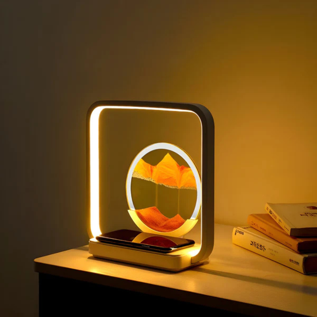 Colorful 3D LED Table Lamp with Moving Sand