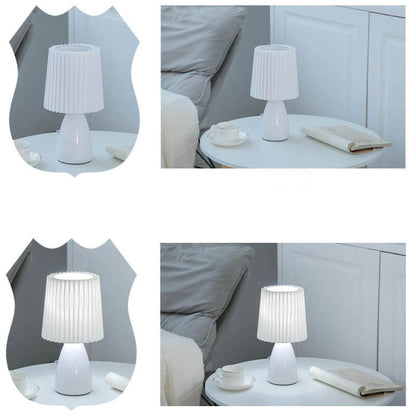 Simple Glass Folded Shade Desk Lamp