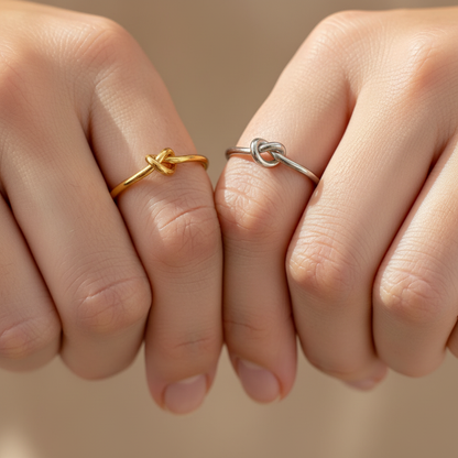 Delicate Love Knot Engagement Ring - Fesara