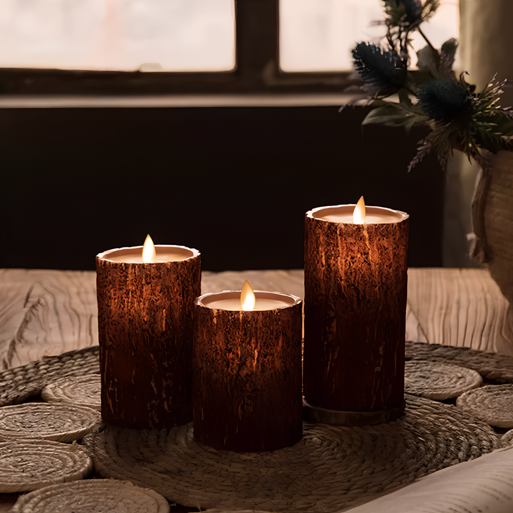 Warm LED Flameless Candles with Realistic Wax Effect