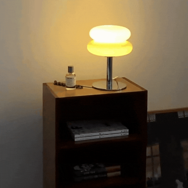 Stylish Glass Desk Lamp with USB and Color Changing Light