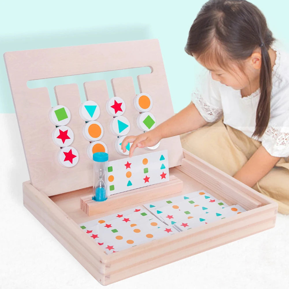Wooden Shape Color Sorting Educational Toy - Fesara