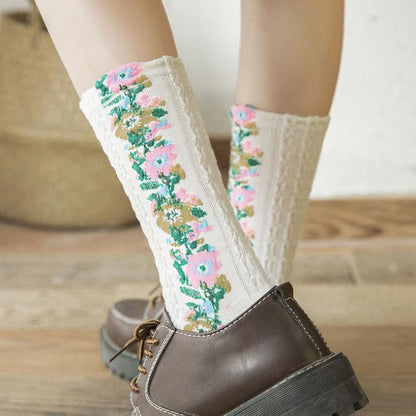 Classic Floral Patterned Ankle Socks (5 Pack)