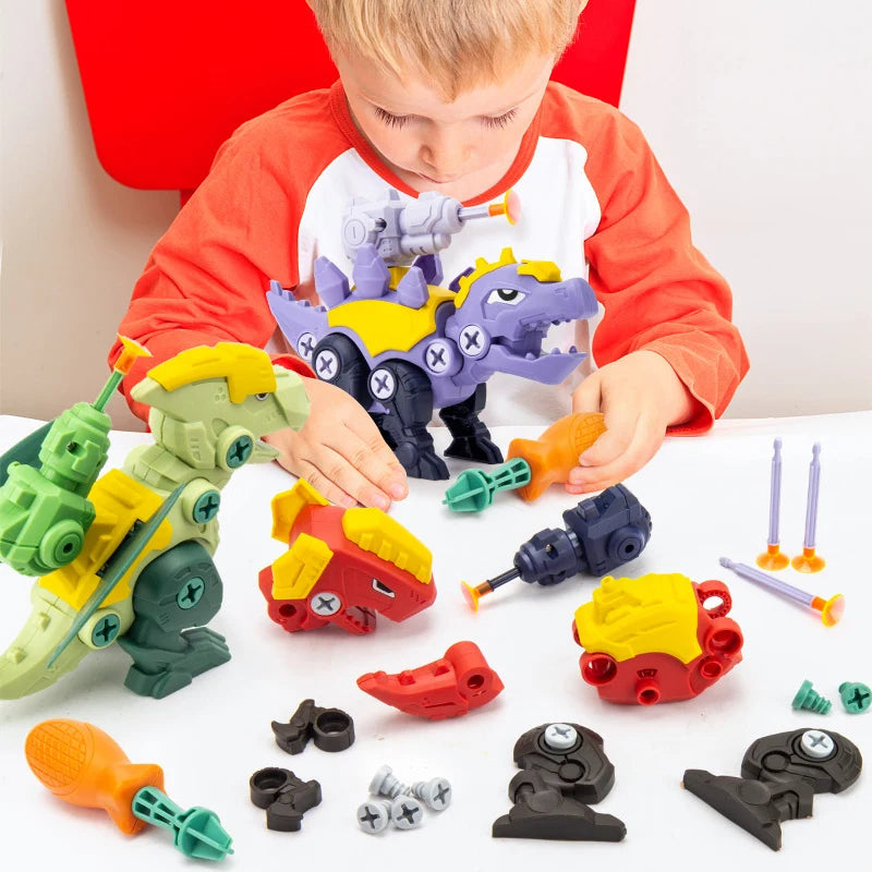 Fun Dinosaur Toy Screw Set with Blaster
