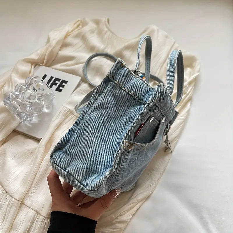 Fashionable Blue Small Cross Body Purse Bag