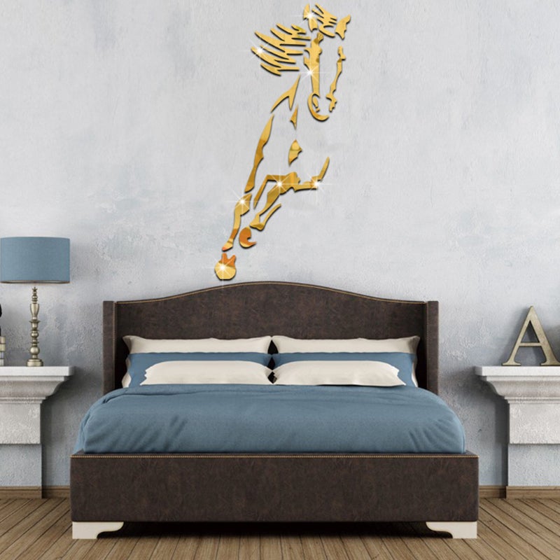 Beautiful 3D Horse Wall Art Mirror Sticker Decor