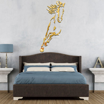 Beautiful 3D Horse Wall Art Mirror Sticker Decor