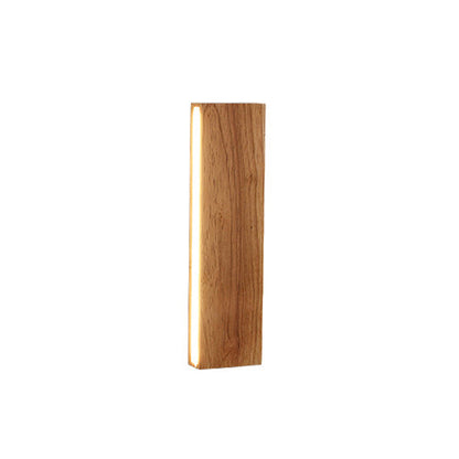 Rustic Wooden Slim LED Wall Lamp