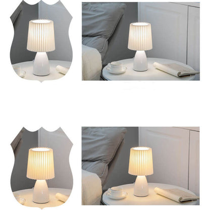 Simple Glass Folded Shade Desk Lamp