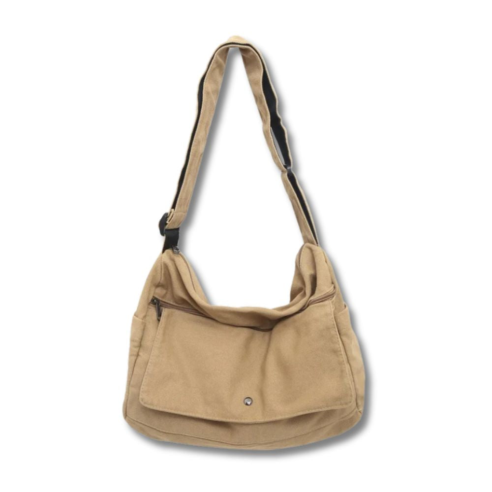 Practical Canvas Crossbody Messenger Bag for Daily Use