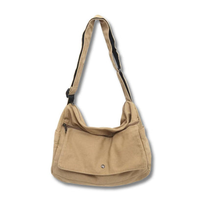 Practical Canvas Crossbody Messenger Bag for Daily Use