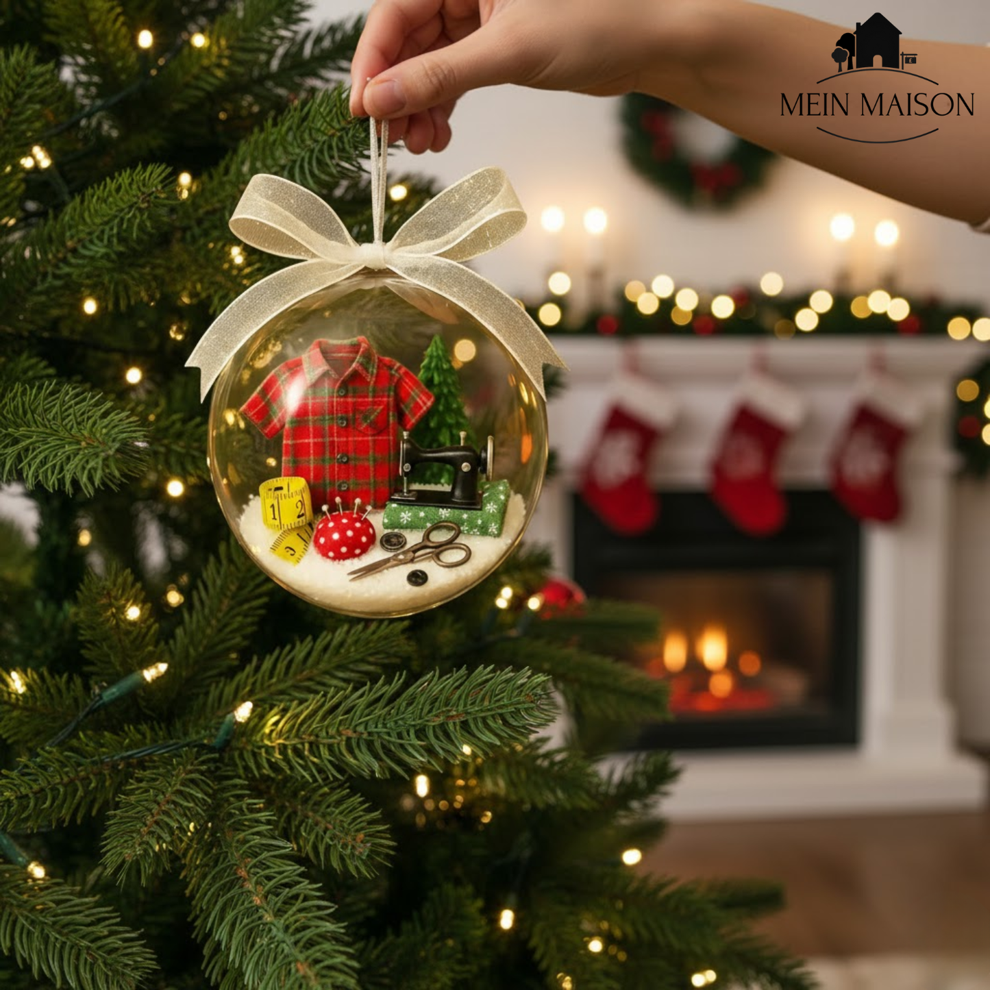 Festive Christmas Tree Sewing Ornament