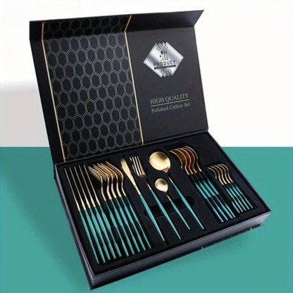 Premium Silverware Set 24-Piece For Elegant Dining - Fesara
