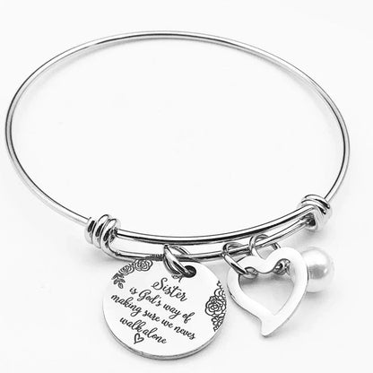 Inspirational Sister Quote Bangle