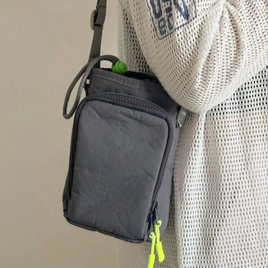 Insulated Crossbody Water Bottle Pouch Bag