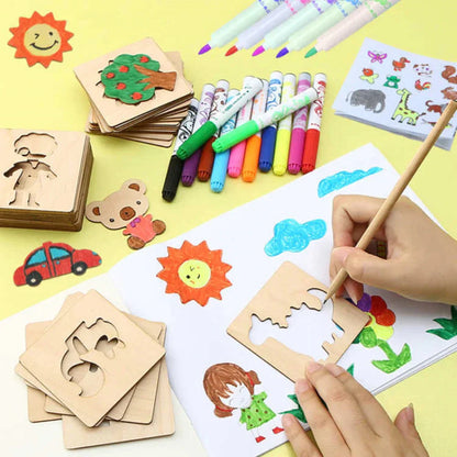 Fun Art Stencils for Kids Drawing Shapes - Fesara