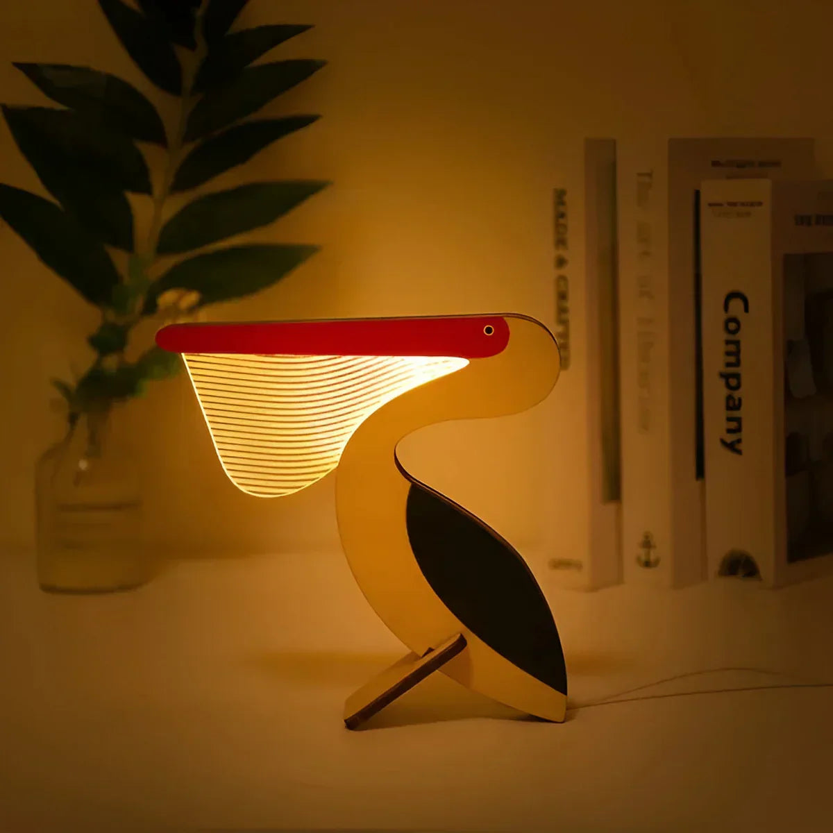 Wooden Animal Desk Lamp