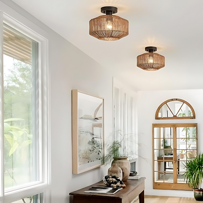 Rustic Metal Hanging Lamp
