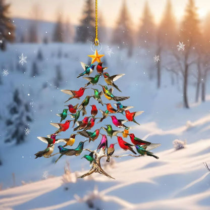 Colorful Bird Christmas Tree Ornament