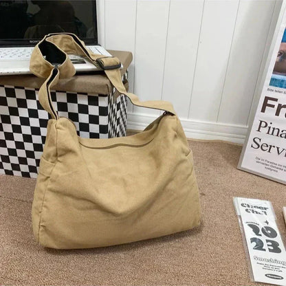 Practical Canvas Crossbody Messenger Bag for Daily Use