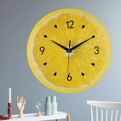 Bright Yellow Kitchen Wall Clock