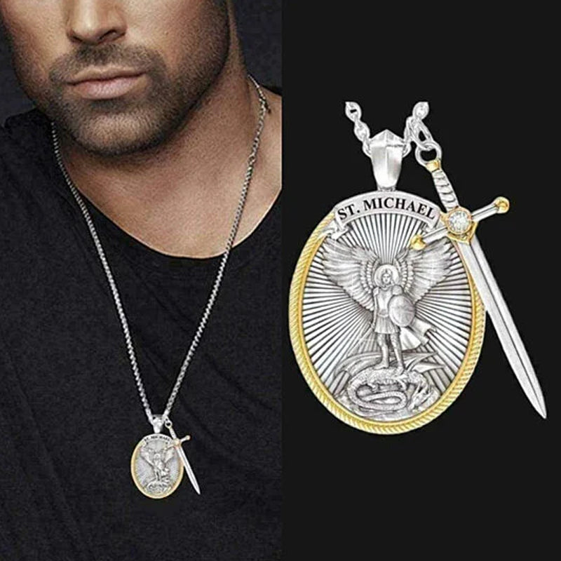 Protection Angel Michael Necklace