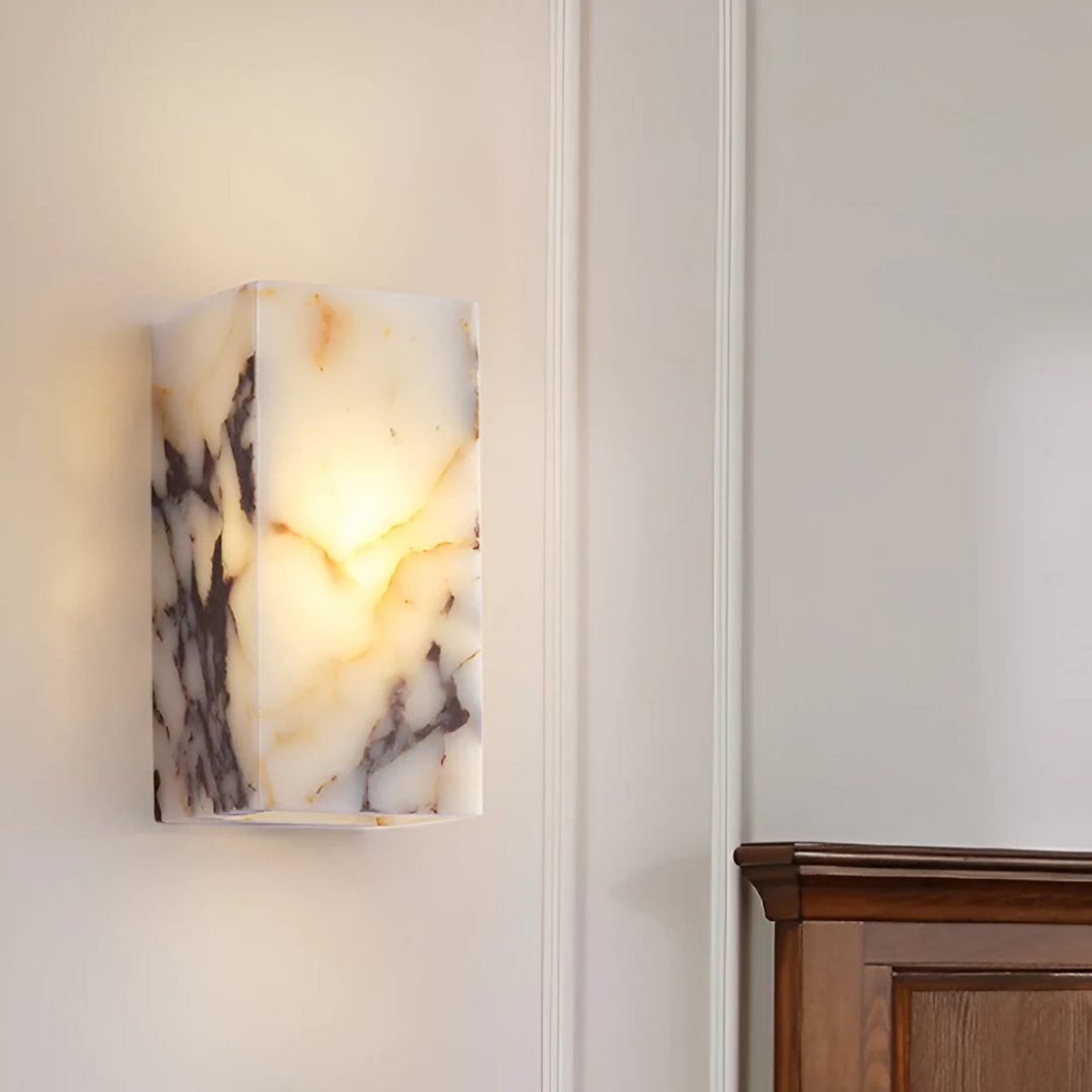Elegant Marble Stone Wall Light - Fesara