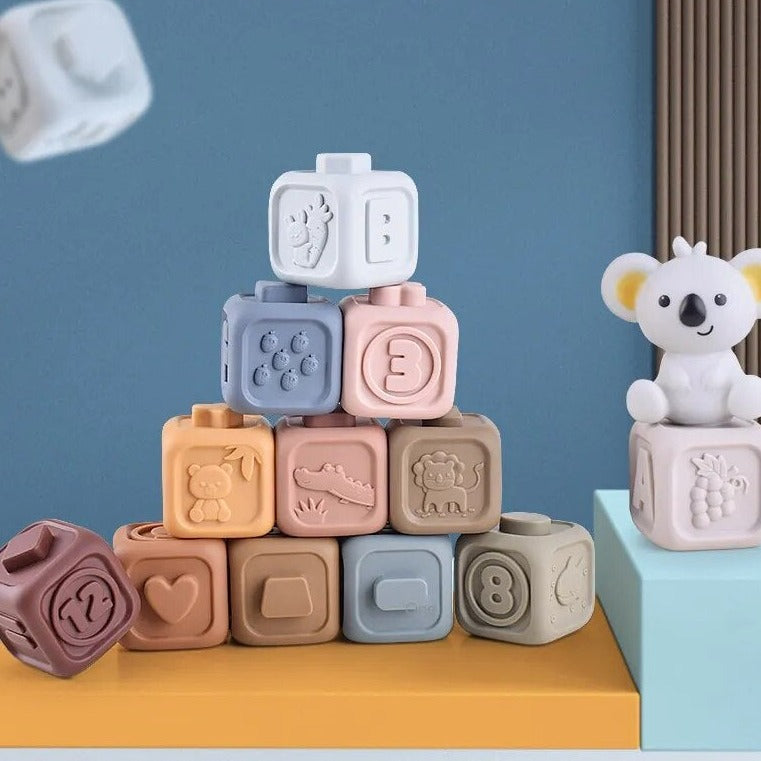 Soft Baby Building Blocks - Educational Montessori Toy - Fesara