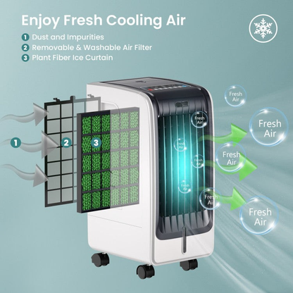Compact Personal Air Cooler with 3-Speed Fan