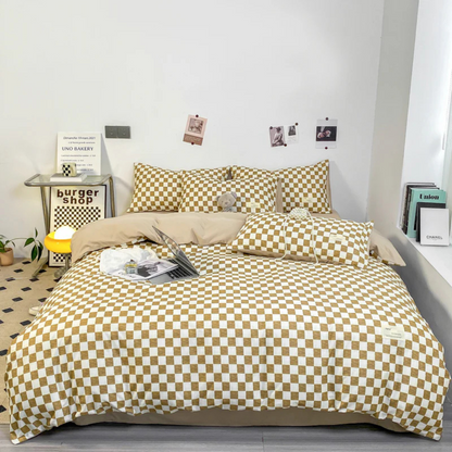 Premium Plaid Duvet Cover Set