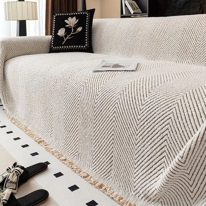 Stylish Sofa Cover with Classic Weave Design
