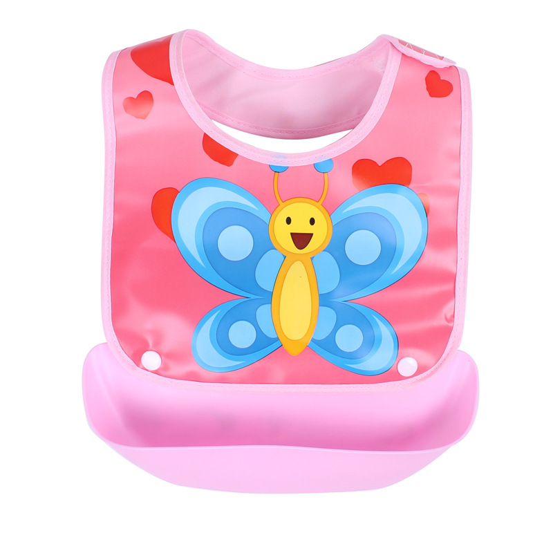 Soft Baby Bib with Crumb Tray - Easy Clean Waterproof Design - Fesara