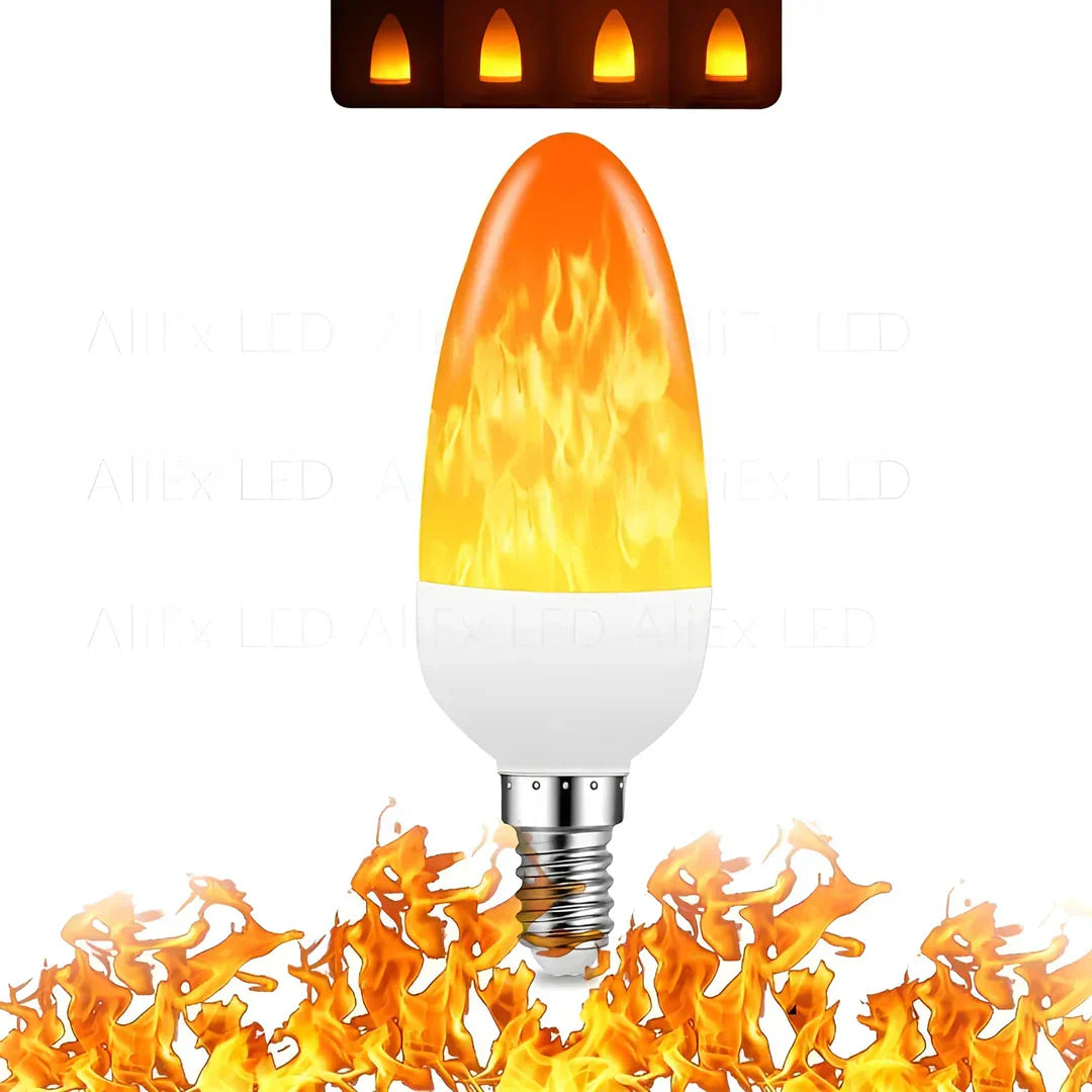 Warm Flame Effect Table Lamp